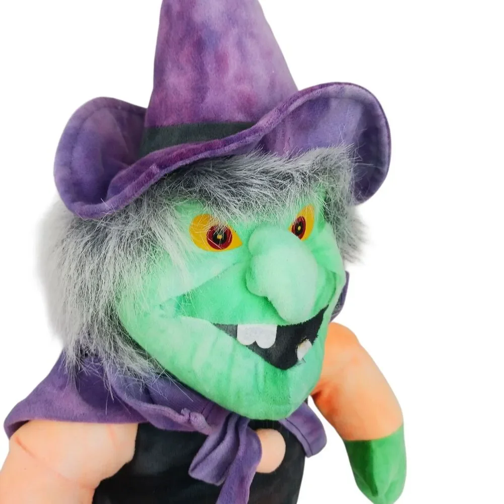 Vtg Stuffins Tie Dye Dracula & Witch Plush Halloween Toys 1998  Rare Large 22